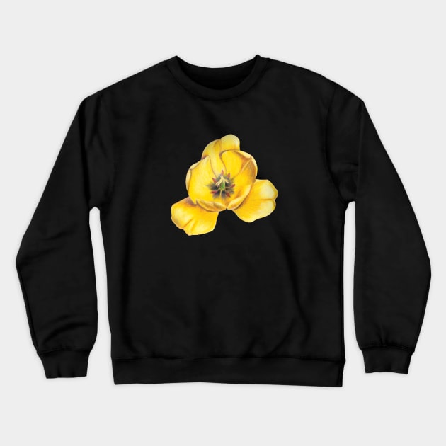 Yellow Tulip Flower Crewneck Sweatshirt by VeraAlmeida